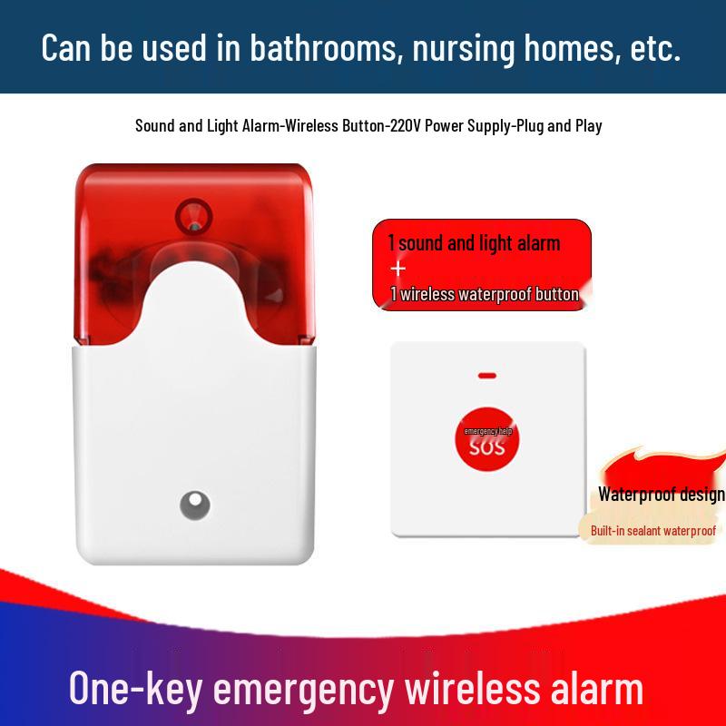 220V Bathroom Emergency Call Alarm for Disabled Toilets with Remote Control