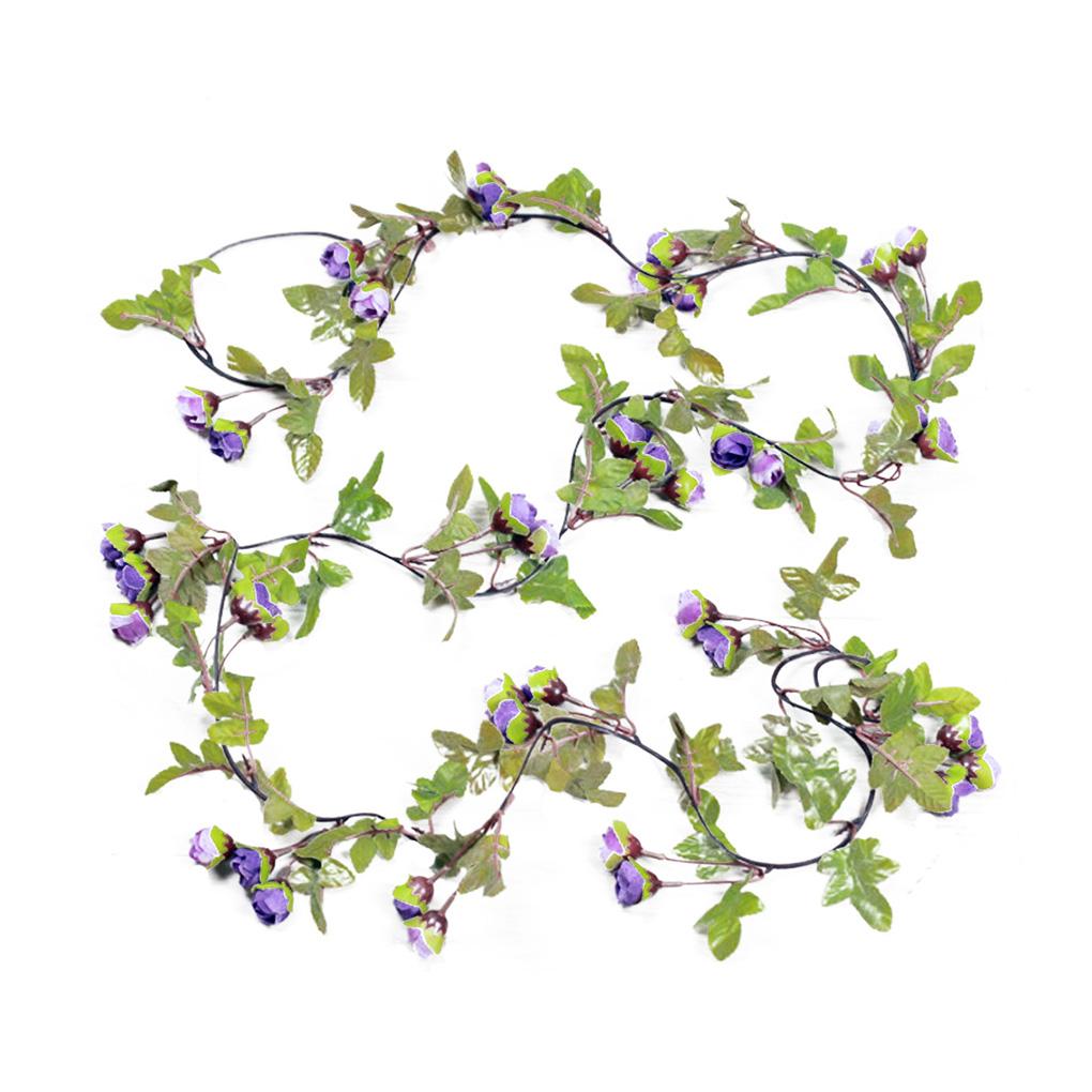 2.2m Long Silk Rose Flower Ivy Vine Leaf Garland Wedding Party Home Decoration