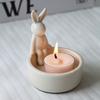 Ceramic Easter Rabbit Candlestick Heat Resistant Desktop Candelabrum  Holiday