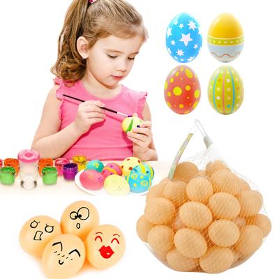 50 STÜCKE Ostern Imitation Plastik Falsche Eier DIY Spielzeug Handbemalt Gekritzel Streich