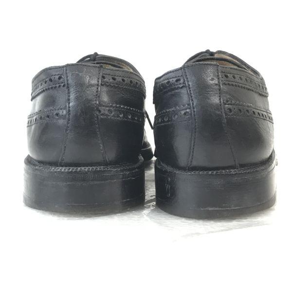 Made In France BALLY Leather Goodyear Welt Wingtip Shoes Size 5 24.0cm Black Business Dress Shoes(USED)