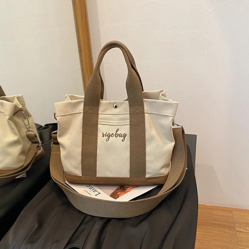 Damaxelväska Tjock Casual Canvasväska Dam Crossbodyväska Designerväska Shoppingväska Plånböcker och Handväskor