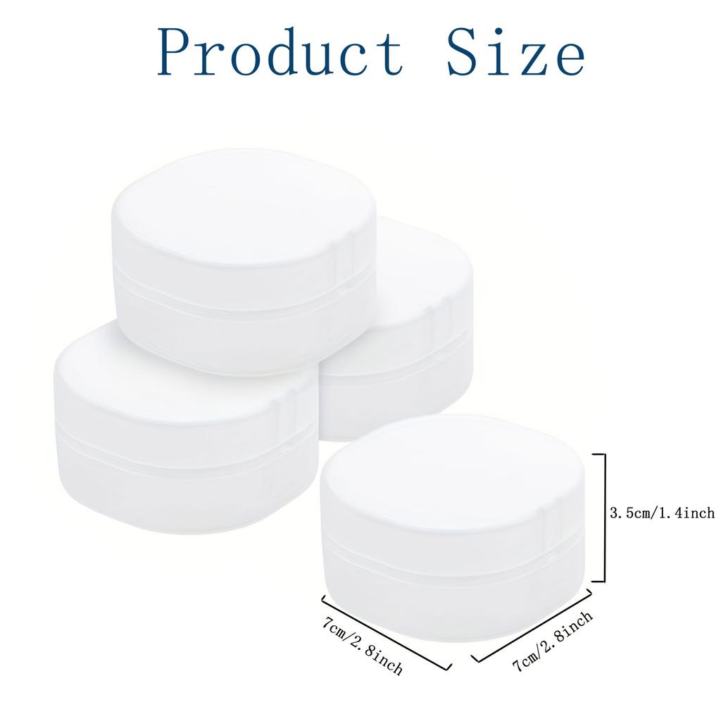 Transparent Plastic Round Holder - Portable Cosmetic Pad & Makeup Remover Organizer, Sealed Travel Design for Brushes, Balls