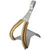 MKS Toe Clip Alloy w/Leather (Brown) Size M, Silver/Brown (Pair)