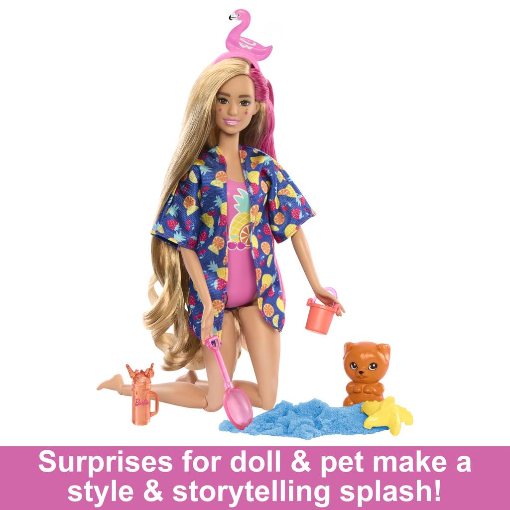 barbie Pop Reveal Doll Accessories Rise Surprise Fruit Series Gift Set with Scented Squishy Scented Moldable and More Over 15 Surprises & & Dolls,