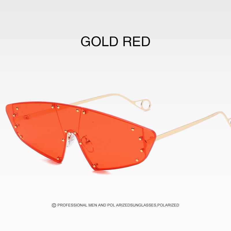 New Fashion Eye Protection Technology Future Women Irregular Mirror Rivet Glasses Vintage Sun Glass for Women Men UV400