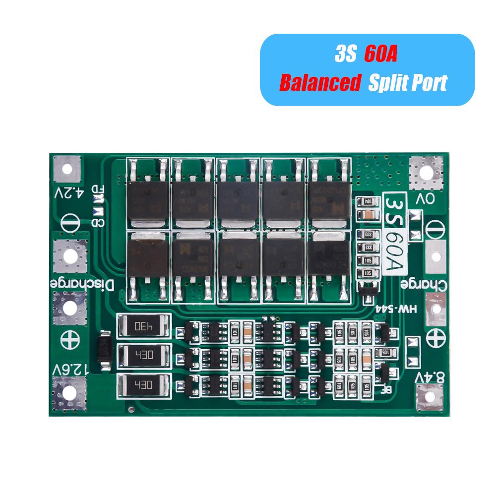 BMS 3S 4S 40A 60A Li-ion Lithium Battery Charger Protection Board 18650 For Drill Motor 11.1V 12.6V/14.8V 16.8V Enhance/Balance