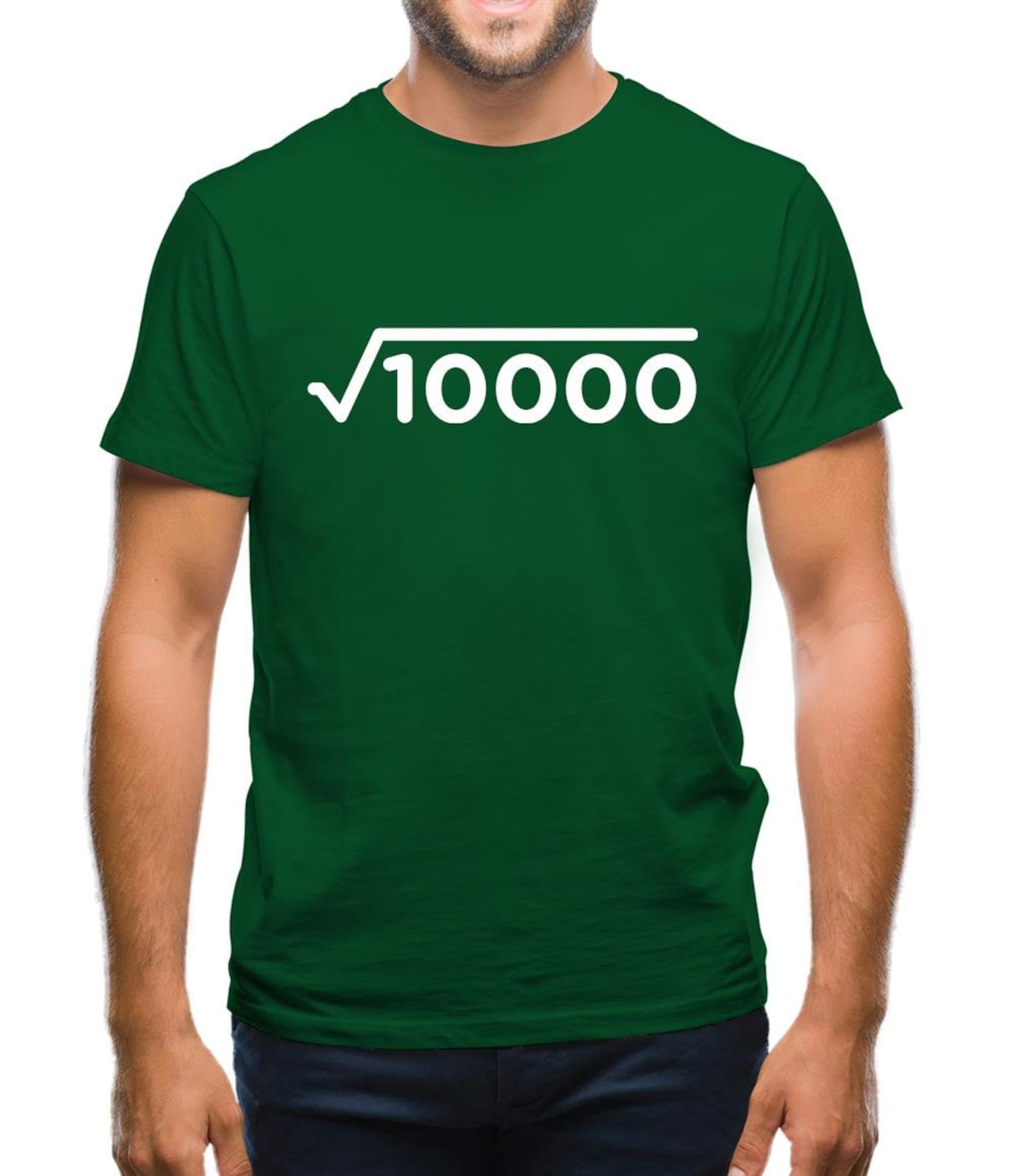 Square Root Birthday 100 Mens T-Shirt Custom Customisable 100th XL