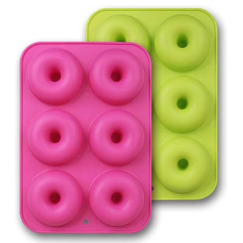 6-hole Silicone Donut Mold, Non-stick Mini Cupcake Mold, Food-grade Silicone Bagel Baking Pan
