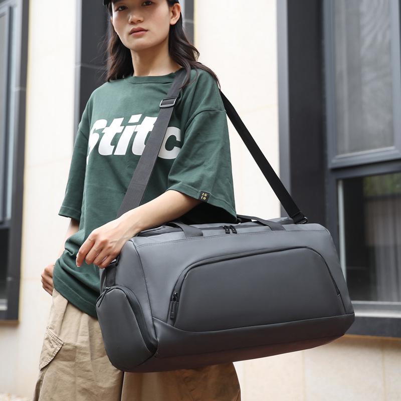 Casual men's bag with dry and wet separation, hand-held shoulder bag, training sports bag, large-capacity luggage backpack, travel bag