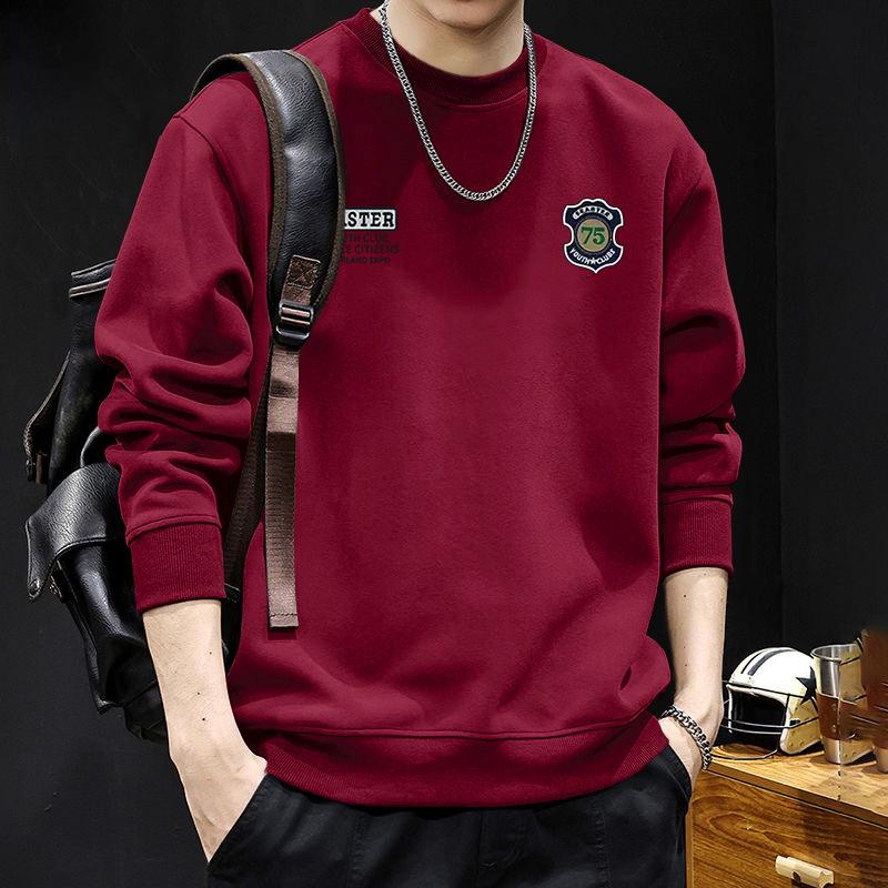 Men's Thickened Velvet Sweatshirt - Winter Base Layer Shirt, Round Neck