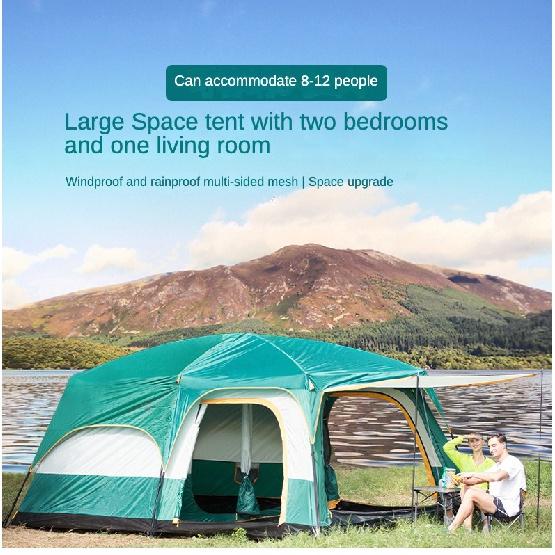 Buy Two Bedrooms and One Living Room Outdoor Camping Tent People