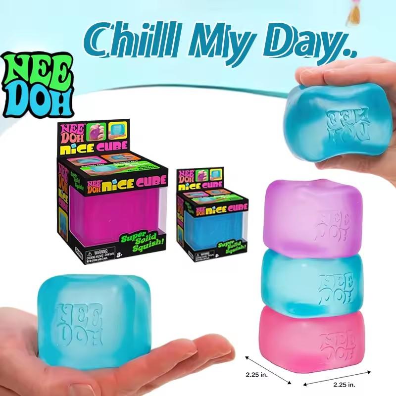 Needoh Nice Cube Sensory Fidget Toy Stress Anxiety Relief Focus Desk Toy Adults Kids Portable Decompression Cube Multiple Styles