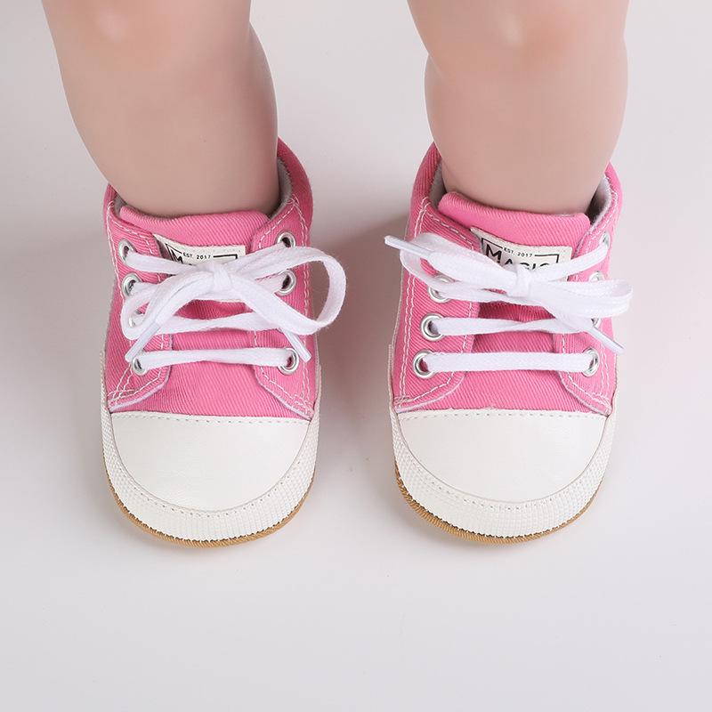 Canvas-Schuhe für Neugeborene: Gummi-Innensohle, Vor dem Laufen, 0-1 Jahr