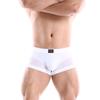 Pánské sexy boxerky síťované prodyšné patchworkové sportovní kalhotky fitness spodního prádla