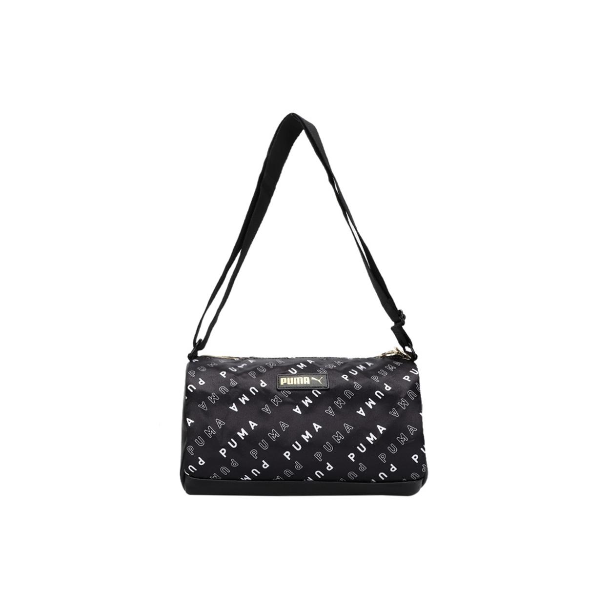 

New PUMA EPI Leather Portable Crossbody Bag, Shoulder Bag Unisex Black 078336-01 27.9*17.0*19.6CM