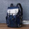 Genuine leather men's backpack real cowhide crocodile pattern casual large capacity travel bag new
