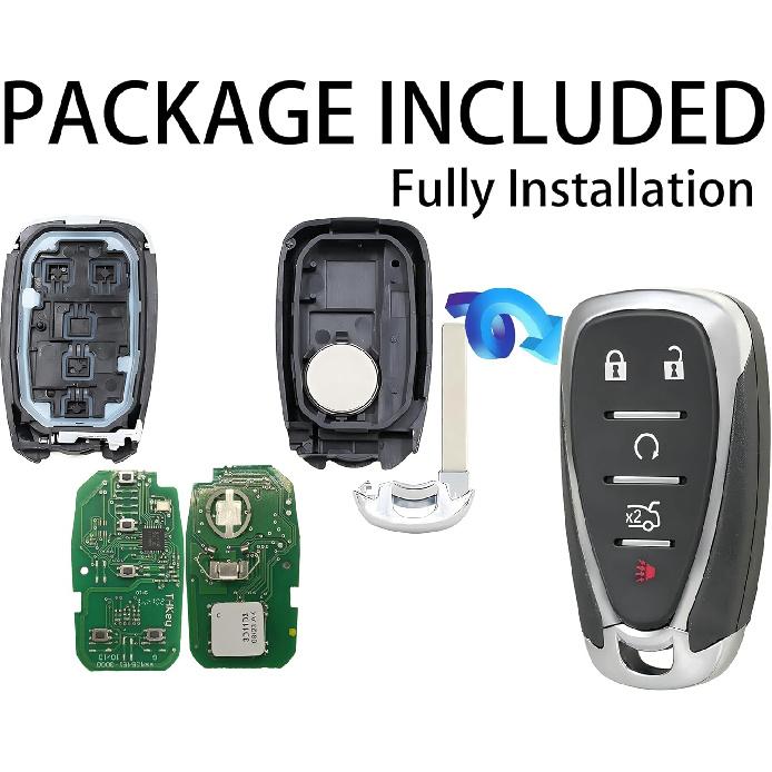 Smart Key for Chevrolet Malibu 2016-2025, Alliskeys Proximity Remote Control Key Fob Replacement for Chevy Camaro Malibu 2016-2025 HYQ4EA/HYQ4ES