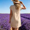 V Neck Button Front Casual Dress for Women Short Sleeve Vacation Outfits for Women Maxi Dresses for Women Spring Dresses for Women