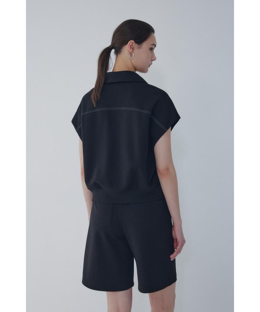 Bobeu Half Zip Jersey T-Shirt_Black 7156240007