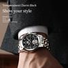OLEVS Luxury Gold Tourbillon Mechanical Watch for Men Stainless Steel Waterproof Luminous Date Business Mens Watches