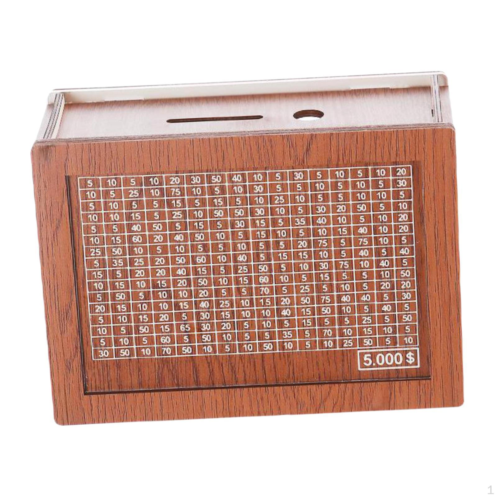 

Современная деревянная копилка для сбережений денег для взрослых Can Stored 5000 USD