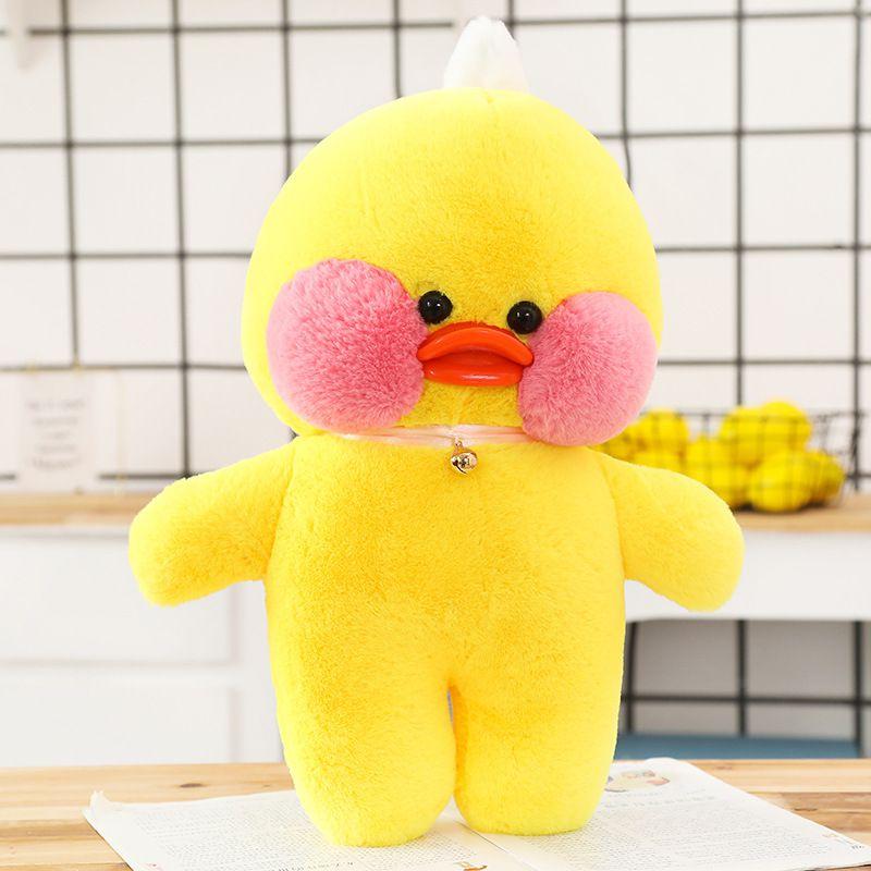 

Cute Lalafanfan Cafe Duck Unicorn Totoro Panda Plush Toy Soft Adorable Gift Yellow
