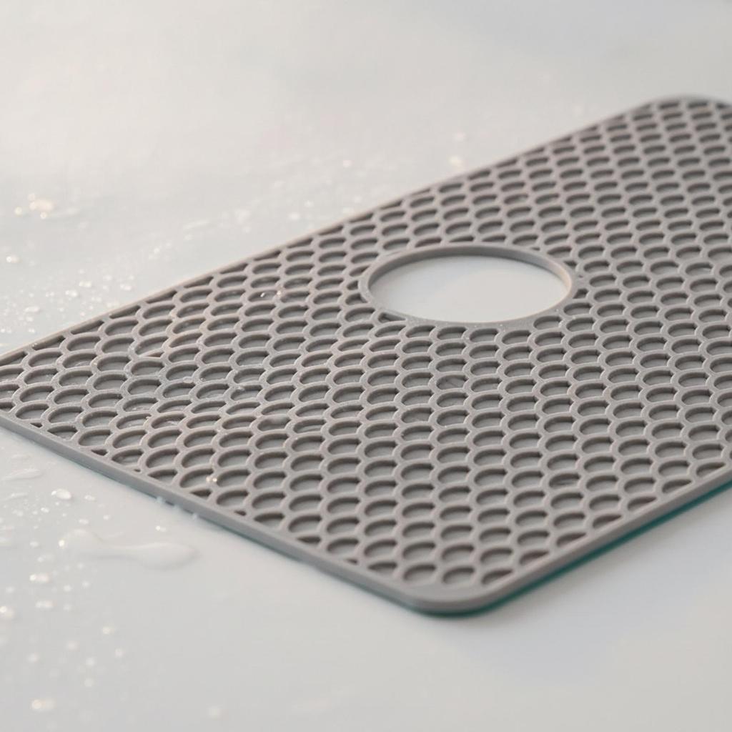 Silicone Sink Mat Non-Slip with Drain Hole