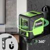 Laser Level Self-leveling Green Cross Laser Tool with Vertical and Horizontal Lines,360 Degree Rotation Self-leveling mode&IP54 Waterproof for