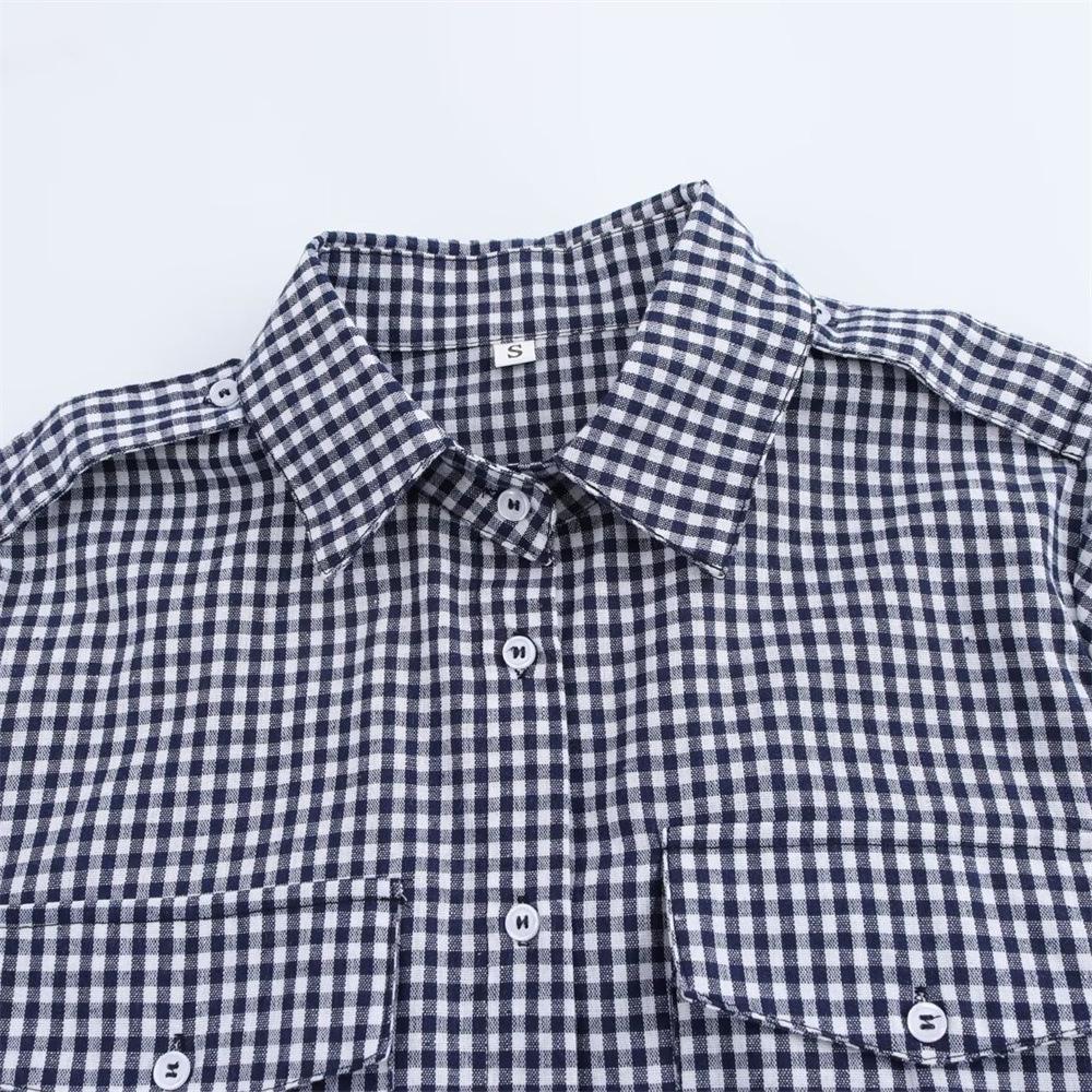 Women's 2024 Autumn/Winter High-End Check Shirt - Simple, Fashionable, Casual Design
