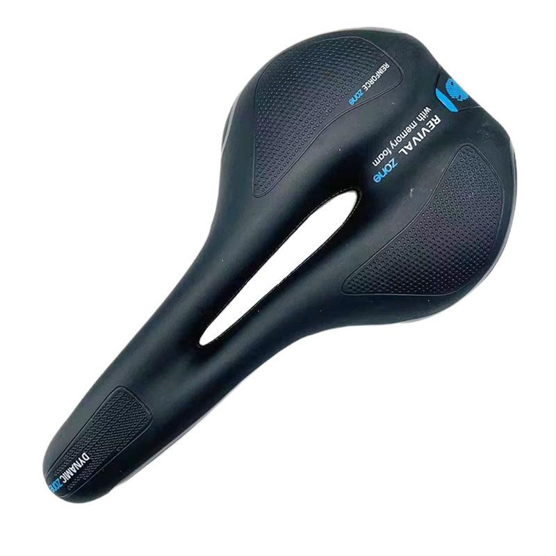 Mountain Bike Saddle Hollow Comfortable Universal Thick Seat Cushion Bicycle Long-distance Travel Medium Hole Seat Cushion Seat Bag
