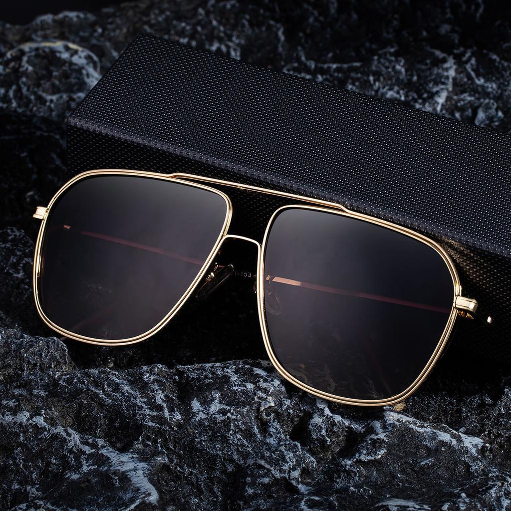 JYL TS Men's Retro Punk Square - Metal-Frame Trendy Sunglasses WF-5G289