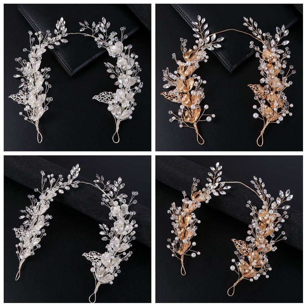 Beaded Crystal Headpiece Handmade Rhinestone Head Chain Premium Bridal Tiara Hair Vine  Wedding