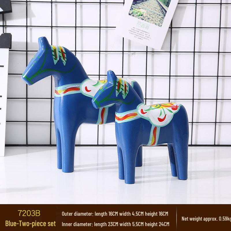 Nordisch geschilderd palissander Dala paard ornament voor huisdecoratie