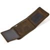 Premium Oil Wax Leather Bi-fold Wallet with Coin Pocket & Multiple Card Slots