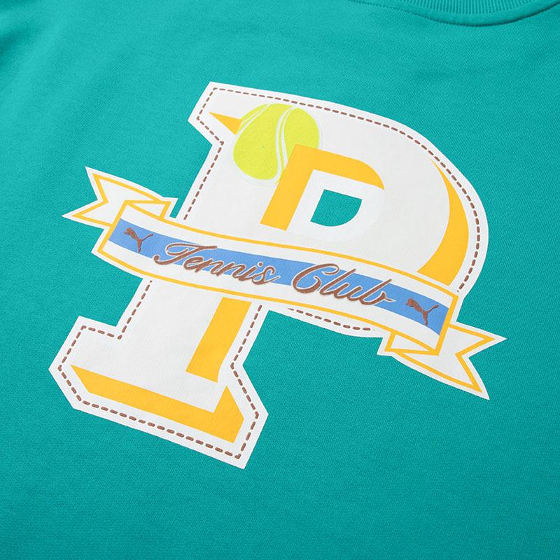 PUMA Printed Crew Neck Casual Long Sleeve Pullover Sweatshirt Men sweatshirt Green 625802-86