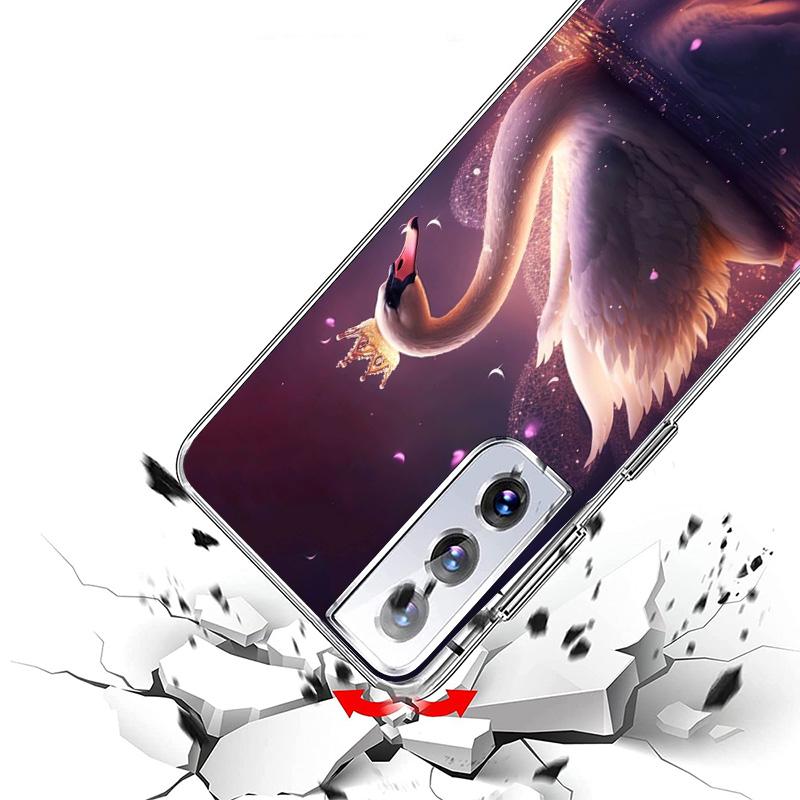 White Swan Grace Art Phone Case For Samsung Galaxy S26 S25 Edge S24 S23 FE S22 Ultra S21 Plus S20 + Fundas Cover Coque Galaxy S2