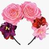Fascia per Capelli Fiore Rosa Arcobaleno - Perfetta per Halloween, Natale e Vacanze
