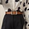 Contemporary Black Pu Decorative Belt With Stylish Details For Both Men Women And