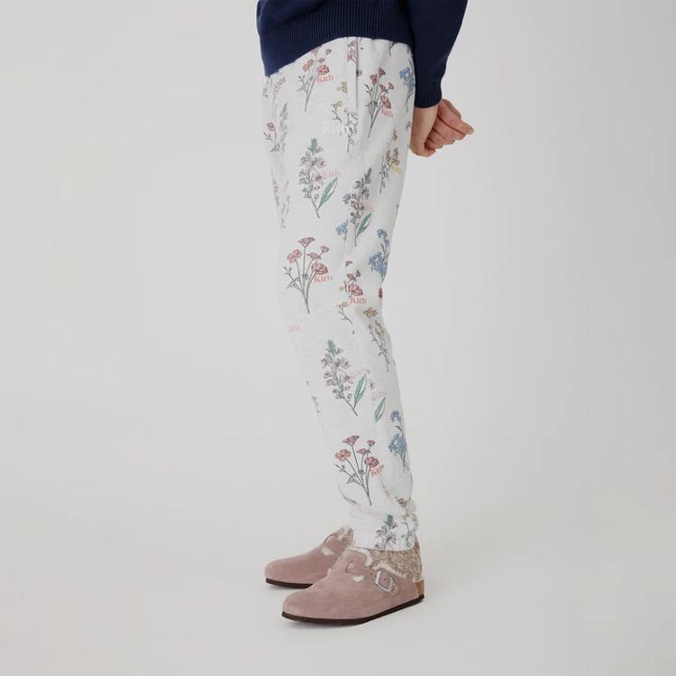Kith Botanical Floral Williams I Sweatpant Light Heather Unisex Bottoms Grey KH6516-002