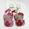 Rhinestone HK Keychain: European & American Style with Tassel Metal Pendant - Creative Bag & Car Accessory Hot Selling On Live Broadcast