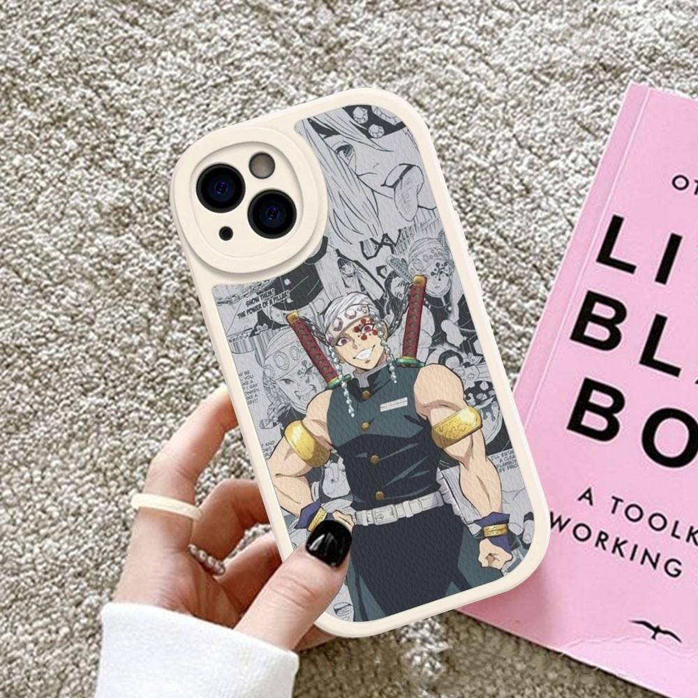 

Demon Slayer Uzui Tengen Phone Case Hard Leather For iPhone 14 13 12 Mini 11 14 Pro Max Xs X Xr 7 8 Plus Fundas iphone 12pro