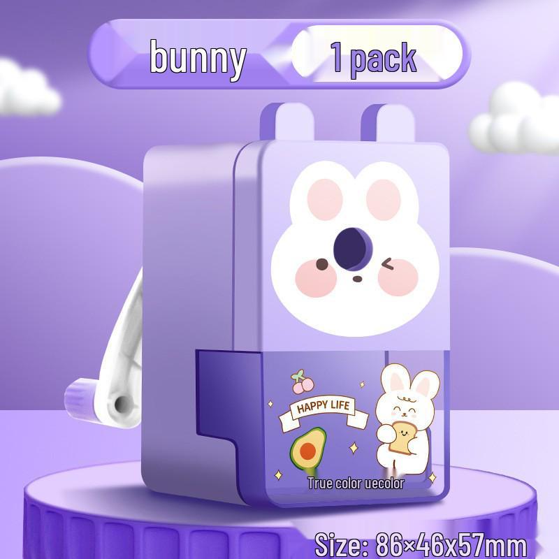 True Color Auto Lead Advance Hand-Crank Sharpener for Elementary Students - Multifunctional, Small, and Ideal for Student Use