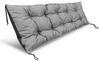 Garden Cushion 120x50 Cm for Bench, Swing, Pallet, Waterproof, Gray
