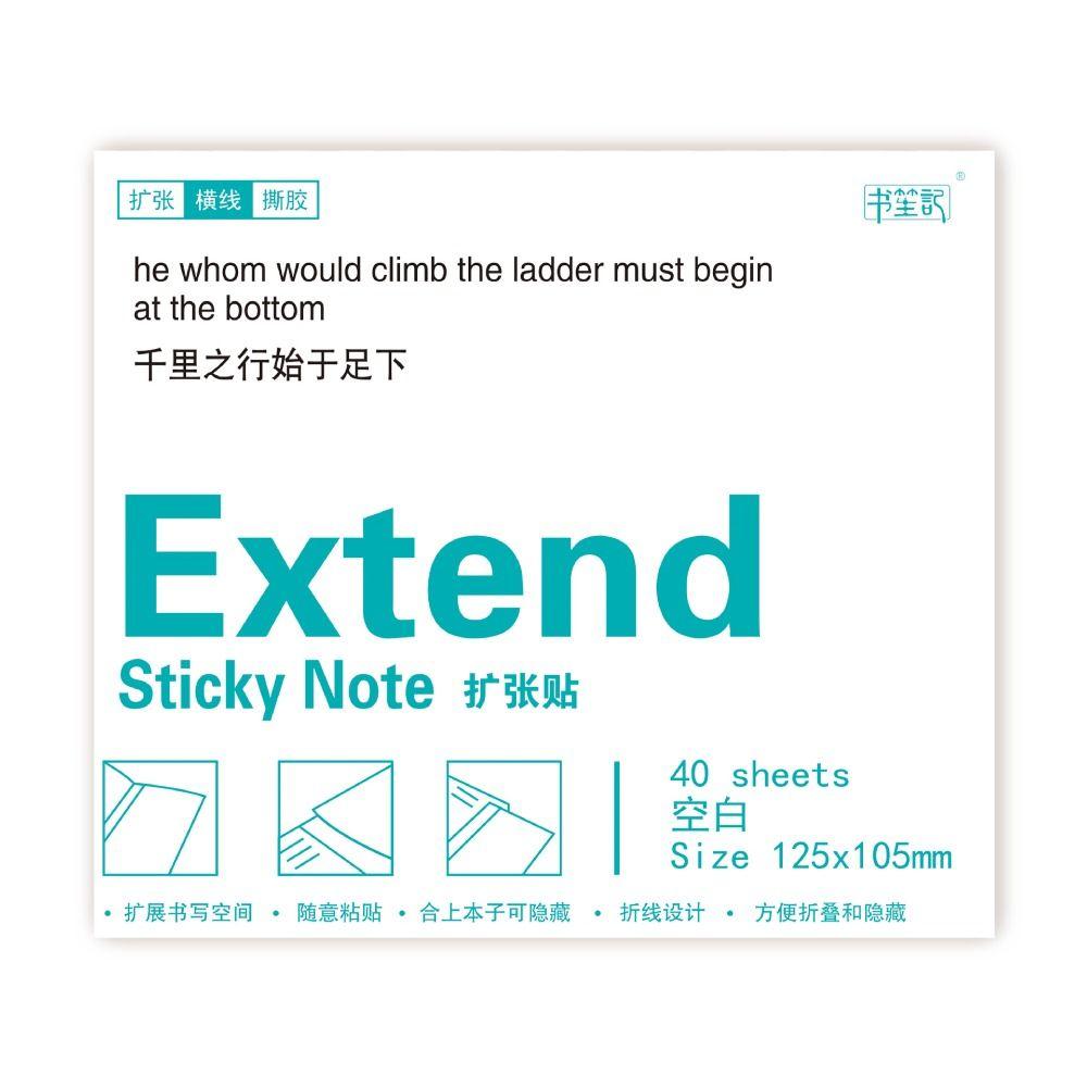 Lined/Blank/Grid Sticky Notes Clear See-Through No Blocking Text Extend Sticky Notes Self-Adhesive Memo Pads Gift