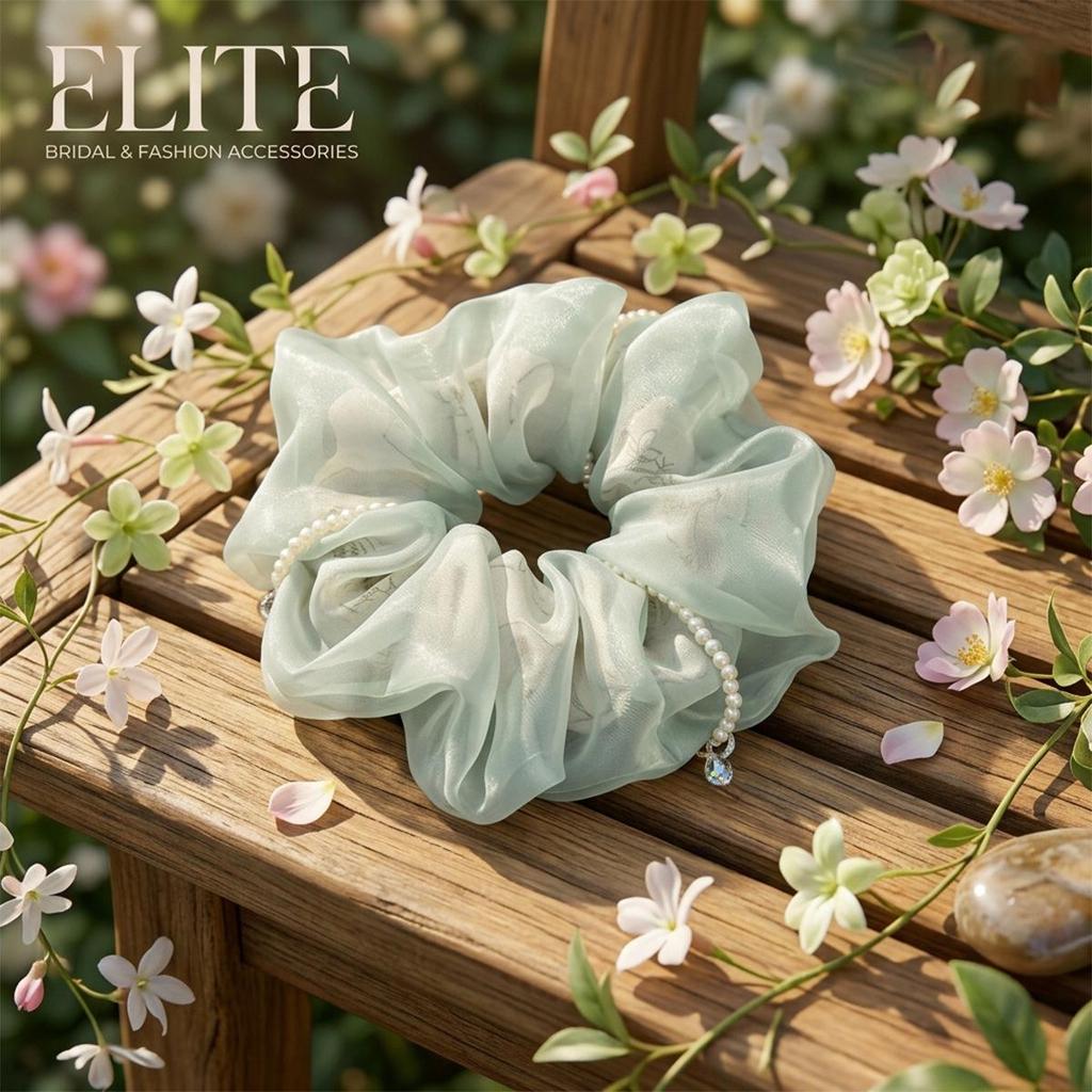 Luxurious Pink Floral Pearl & Rhinestone Pleated Headband - Exquisite Elevated Hair Accessory