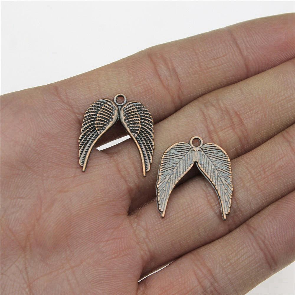 Small Angel Wings Charms Pendant Female Jewellery Bulk Ethnic Art Supplies