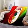 Augs-burg Football Crest Flannel Blanket, Soft Polyester, Modern Design, All-Season for Camping, Travel, Gifts for holidays or birthdays