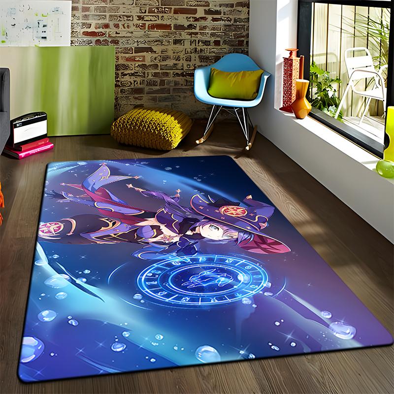Anime Genshin Carpets Living Room Decoration Bedroom Parlor Tea Table Area Rug Mat Soft Flannel Large Rugs and Baby Gift Carpet