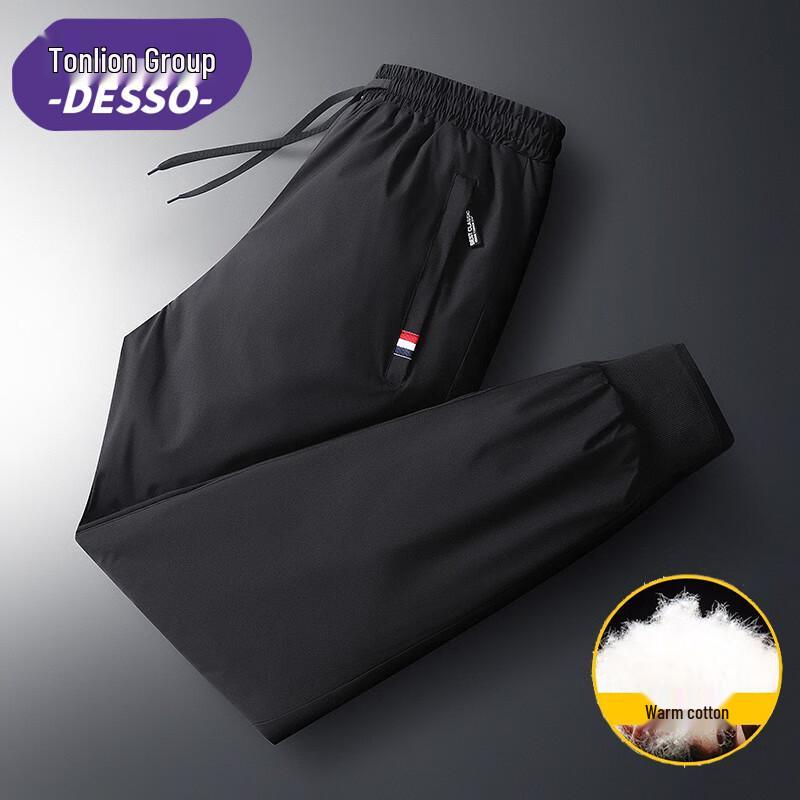 DESSO Men's Loose Fit Autumn/Winter Warm Casual Pants